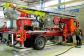 The trucks can be driven directly onto the flat air cushion platform and then moved along the turntable assembly line without producing any exhaust gases.