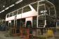 Before assembly, the coaches are deposited on high stations that move on air cushions so that the steering, hoses, brackets, valves, etc. can be fitted.