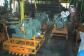 Manually controlled air cushion pallet transporter for truck engines. Load capacity 2 t.