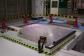 Air cushion transporter as a test sled change system for a crash test facility.