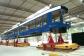 Normally, a coach body is carried by two transporters. When transporting flexible tram chassis, up to four transporters are used.
