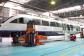 The mobile corner load weighing unit allows the fully assembled rail carriage to be measured at any location in the assembly hall, making a transporter generally superfluous.