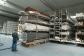 The air cushion transporter can easily place the long and narrow pallets in a warehouse.