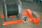 Compact air cushion roll transporter with adjustable forks and pneumatic remote control.